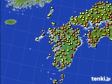 2016年06月21日の九州地方のアメダス(気温)