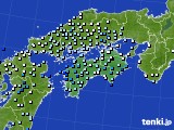四国地方のアメダス実況(降水量)(2016年06月22日)