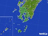 鹿児島県のアメダス実況(風向・風速)(2016年06月22日)