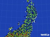 2016年06月23日の東北地方のアメダス(日照時間)