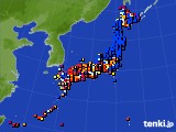 アメダス実況(日照時間)(2016年06月23日)