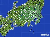 関東・甲信地方のアメダス実況(風向・風速)(2016年06月23日)