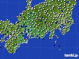 東海地方のアメダス実況(風向・風速)(2016年06月23日)
