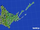 道東のアメダス実況(風向・風速)(2016年06月23日)