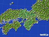 近畿地方のアメダス実況(気温)(2016年06月24日)