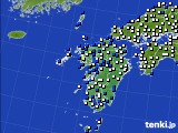 2016年06月24日の九州地方のアメダス(風向・風速)