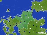 福岡県のアメダス実況(風向・風速)(2016年06月24日)