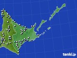 道東のアメダス実況(降水量)(2016年06月25日)