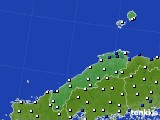 2016年06月26日の島根県のアメダス(風向・風速)