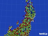 2016年06月27日の東北地方のアメダス(日照時間)