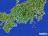 東海地方のアメダス実況(風向・風速)(2016年06月27日)