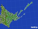 道東のアメダス実況(風向・風速)(2016年06月27日)