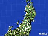 2016年06月28日の東北地方のアメダス(気温)