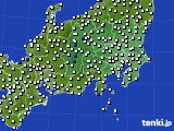 関東・甲信地方のアメダス実況(風向・風速)(2016年06月29日)