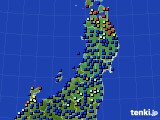 2016年06月30日の東北地方のアメダス(日照時間)