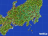 関東・甲信地方のアメダス実況(気温)(2016年06月30日)