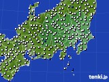 関東・甲信地方のアメダス実況(風向・風速)(2016年06月30日)