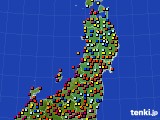 2016年07月01日の東北地方のアメダス(日照時間)