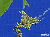 2016年07月01日の北海道地方のアメダス(気温)