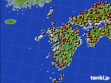 九州地方のアメダス実況(気温)(2016年07月01日)