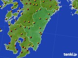 2016年07月01日の宮崎県のアメダス(気温)