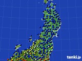 2016年07月02日の東北地方のアメダス(日照時間)