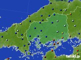 広島県のアメダス実況(日照時間)(2016年07月02日)