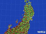 2016年07月02日の東北地方のアメダス(気温)