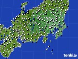 関東・甲信地方のアメダス実況(風向・風速)(2016年07月02日)