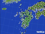 2016年07月02日の九州地方のアメダス(風向・風速)