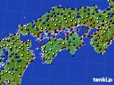 四国地方のアメダス実況(日照時間)(2016年07月03日)