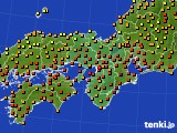 近畿地方のアメダス実況(気温)(2016年07月03日)