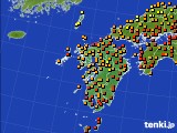 九州地方のアメダス実況(気温)(2016年07月03日)