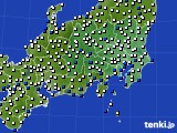 関東・甲信地方のアメダス実況(風向・風速)(2016年07月03日)