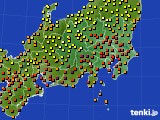 関東・甲信地方のアメダス実況(気温)(2016年07月04日)