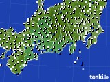 2016年07月04日の東海地方のアメダス(風向・風速)