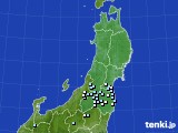 東北地方のアメダス実況(降水量)(2016年07月05日)