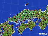 中国地方のアメダス実況(日照時間)(2016年07月05日)