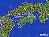 四国地方のアメダス実況(日照時間)(2016年07月05日)