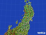 東北地方のアメダス実況(気温)(2016年07月05日)