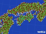 四国地方のアメダス実況(気温)(2016年07月05日)