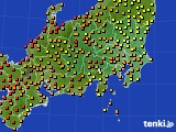 関東・甲信地方のアメダス実況(気温)(2016年07月06日)