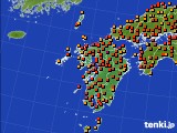 九州地方のアメダス実況(気温)(2016年07月06日)