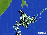 北海道地方のアメダス実況(風向・風速)(2016年07月06日)