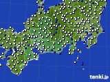 2016年07月06日の東海地方のアメダス(風向・風速)