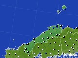 島根県のアメダス実況(風向・風速)(2016年07月06日)