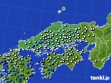 中国地方のアメダス実況(降水量)(2016年07月08日)