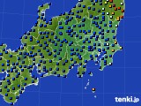 関東・甲信地方のアメダス実況(日照時間)(2016年07月08日)