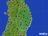 岩手県のアメダス実況(日照時間)(2016年07月08日)