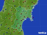 宮城県のアメダス実況(日照時間)(2016年07月08日)